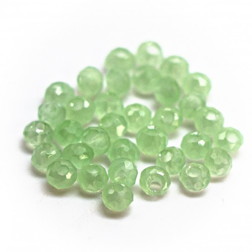 Бусины рондели 2мм, зеленый матовый с переливом